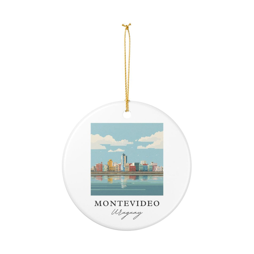 Montevideo Ornament: Unique Montevideo Souvenir, Montevideo Xmas Decor, and Authentic Montevideo Gift