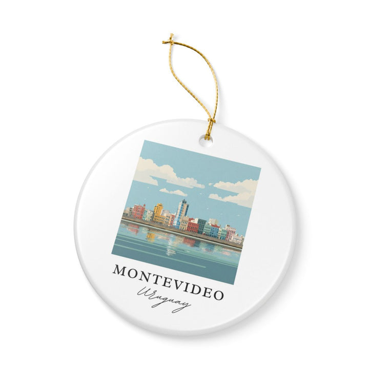Montevideo Ornament: Unique Montevideo Souvenir, Montevideo Xmas Decor, and Authentic Montevideo Gift