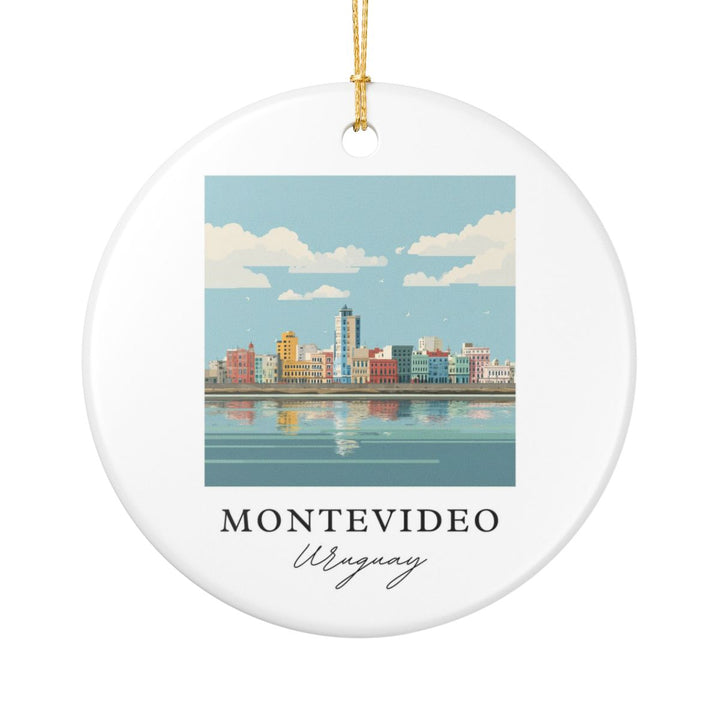 Montevideo Ornament: Unique Montevideo Souvenir, Montevideo Xmas Decor, and Authentic Montevideo Gift