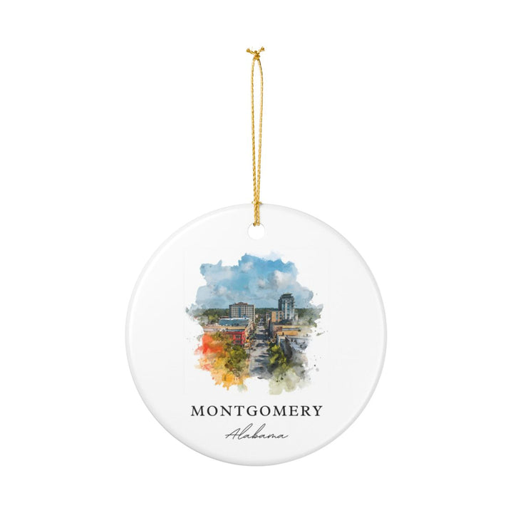 Montgomery Alabama Ornament: Unique Montgomery Souvenir, Montgomery Alabama Xmas Decor, and Authentic Montgomery Gift