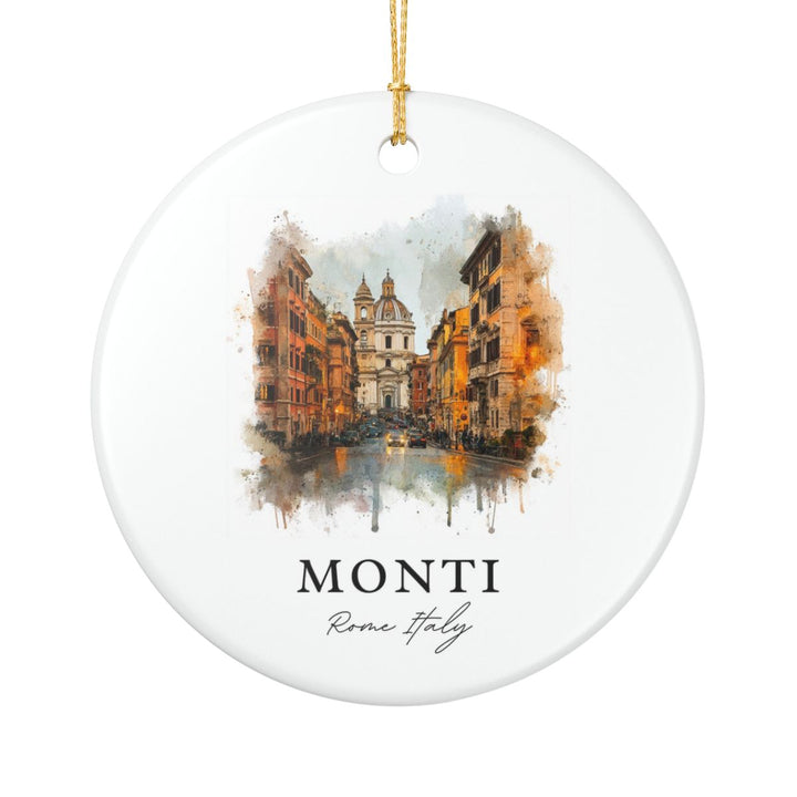 Monti Rome Italy Ornament: Unique Monti Rome Souvenir, Monti Rome Italy Xmas Decor, and Authentic Monti Rome Gift