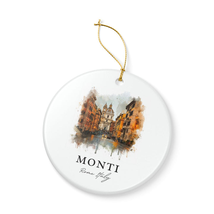Monti Rome Italy Ornament: Unique Monti Rome Souvenir, Monti Rome Italy Xmas Decor, and Authentic Monti Rome Gift