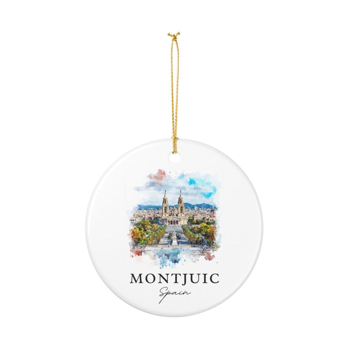 Montjuic Spain Ornament: Unique Montjuic Spain Souvenir, Montjuic Spain Xmas Decor, and Authentic Montjuic Spain Gift