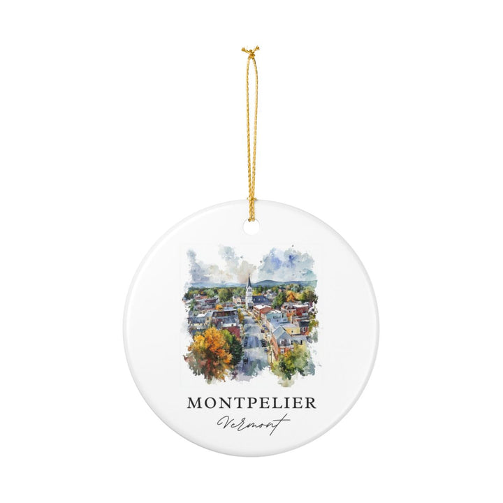 Montpelier Vermont USA Ornament: Unique Montpelier Souvenir, Montpelier Vermont Xmas Decor, and Authentic Montpelier Gift