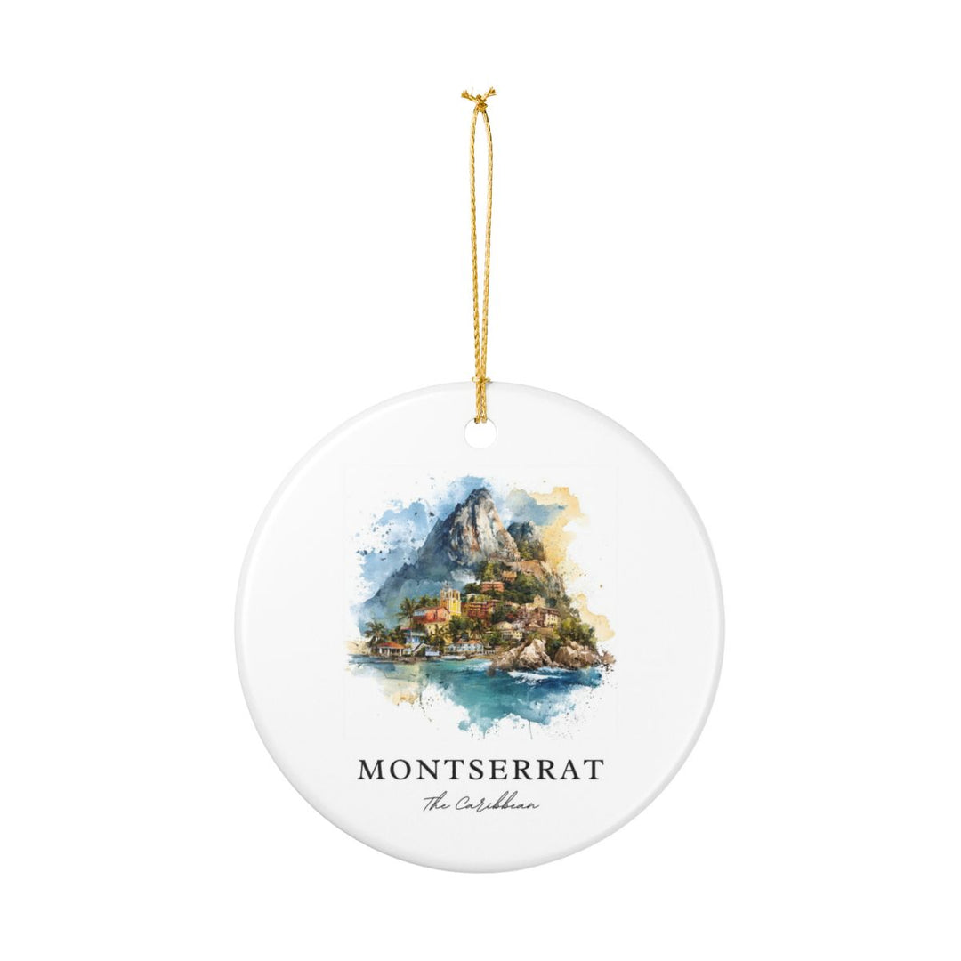 Montserrat Ornament: Unique Montserrat Souvenir, Montserrat Xmas Decor, and Authentic Montserrat Gift