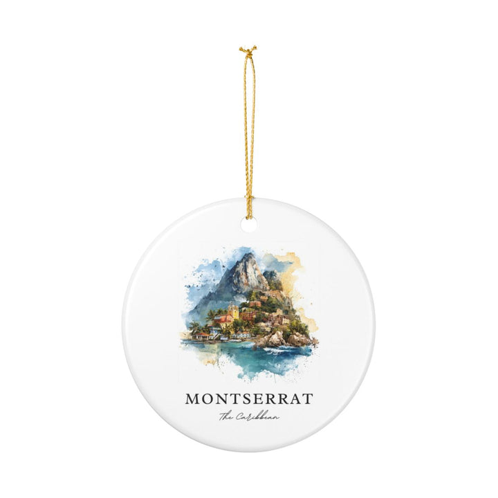 Montserrat Ornament: Unique Montserrat Souvenir, Montserrat Xmas Decor, and Authentic Montserrat Gift