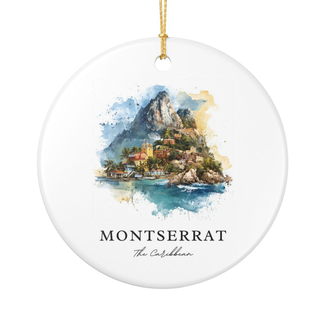 Montserrat Ornament: Unique Montserrat Souvenir, Montserrat Xmas Decor, and Authentic Montserrat Gift