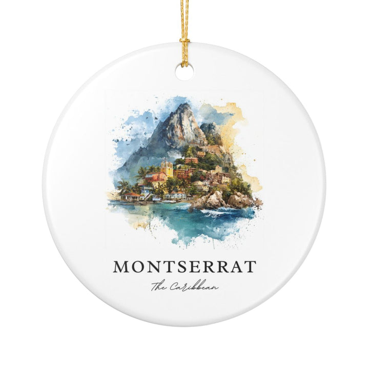 Montserrat Ornament: Unique Montserrat Souvenir, Montserrat Xmas Decor, and Authentic Montserrat Gift