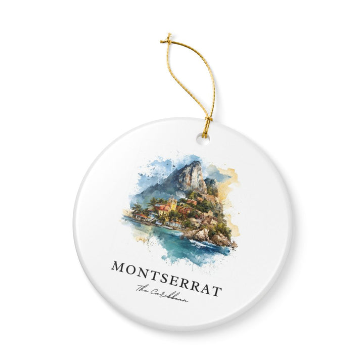 Montserrat Ornament: Unique Montserrat Souvenir, Montserrat Xmas Decor, and Authentic Montserrat Gift