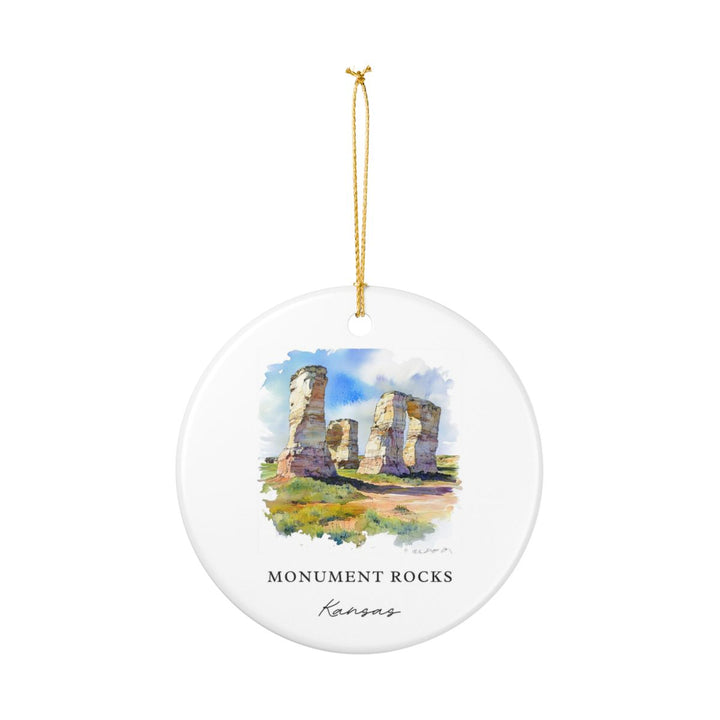 Monument Rocks Ornament: Unique Monument Rocks Souvenir, Monument Rocks Xmas Decor, and Authentic Monument Rocks Gift
