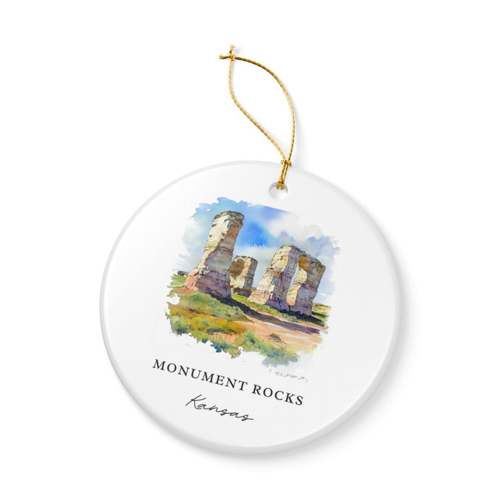 Monument Rocks Ornament: Unique Monument Rocks Souvenir, Monument Rocks Xmas Decor, and Authentic Monument Rocks Gift