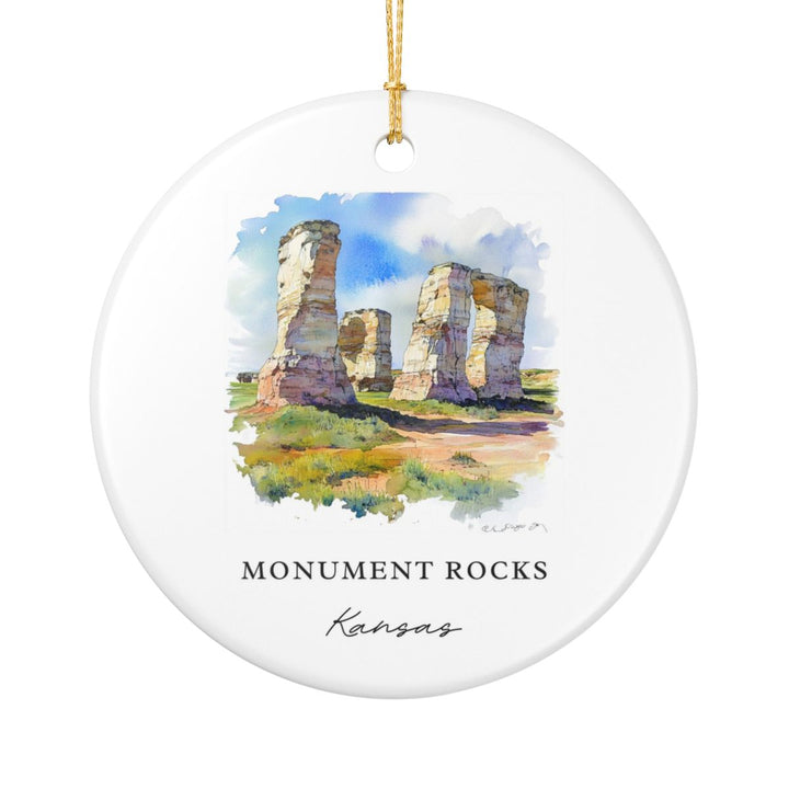 Monument Rocks Ornament: Unique Monument Rocks Souvenir, Monument Rocks Xmas Decor, and Authentic Monument Rocks Gift