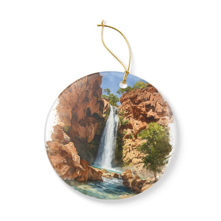 Mooney Falls Arizona USA Ornament: Unique Mooney Falls Souvenir, Mooney Falls Arizona Xmas Decor, and Authentic Mooney Falls Gift