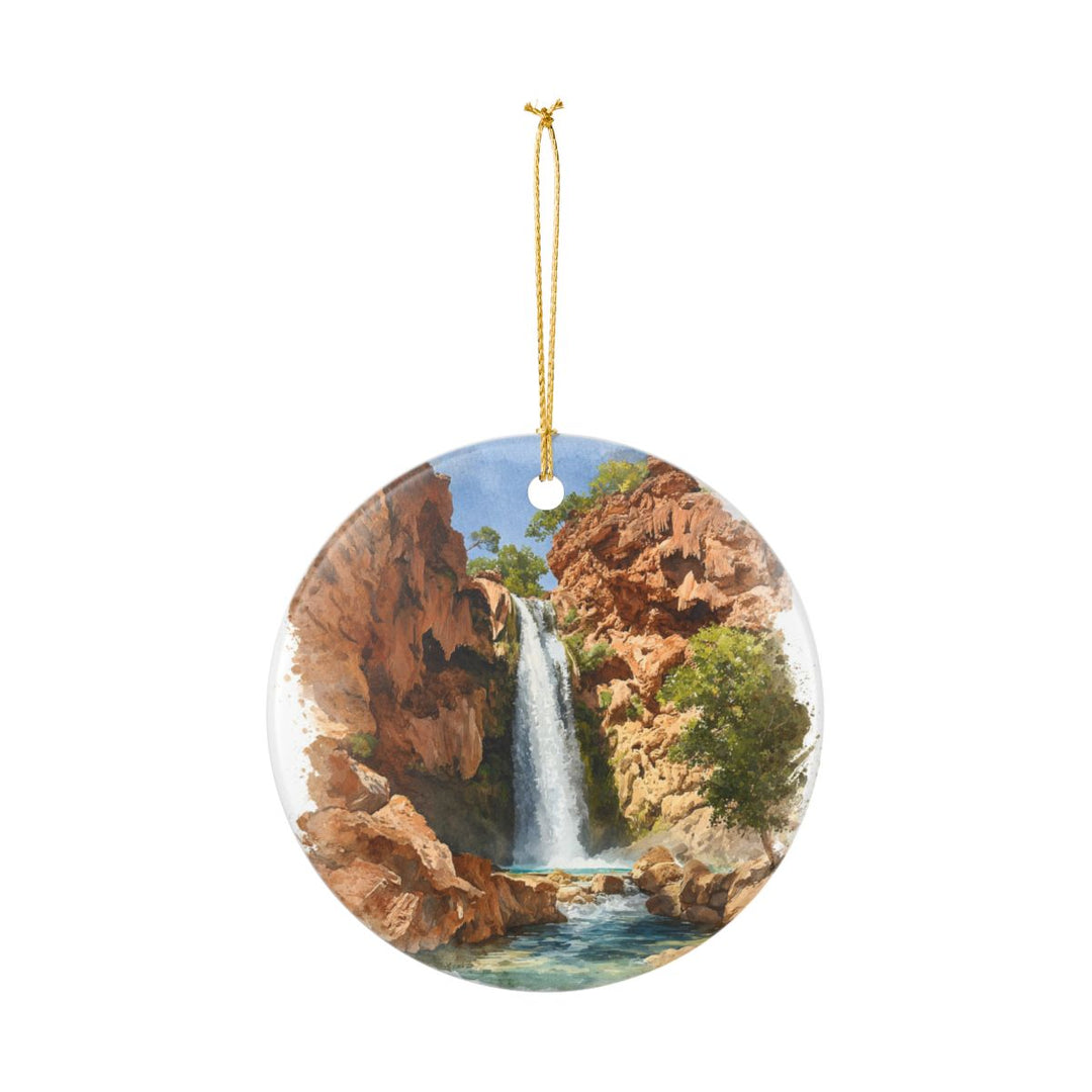 Mooney Falls Arizona USA Ornament: Unique Mooney Falls Souvenir, Mooney Falls Arizona Xmas Decor, and Authentic Mooney Falls Gift