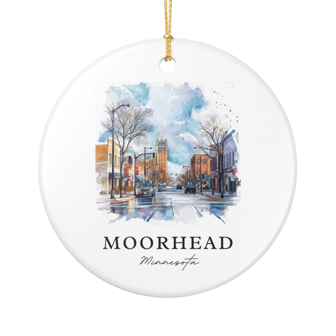 Moorhead Minnesota Ornament: Unique Moorhead Souvenir, Moorhead Minnesota Xmas Decor, and Authentic Moorhead Gift