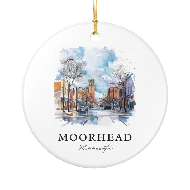 Moorhead Minnesota Ornament: Unique Moorhead Souvenir, Moorhead Minnesota Xmas Decor, and Authentic Moorhead Gift