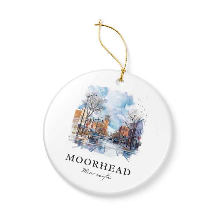 Moorhead Minnesota Ornament: Unique Moorhead Souvenir, Moorhead Minnesota Xmas Decor, and Authentic Moorhead Gift