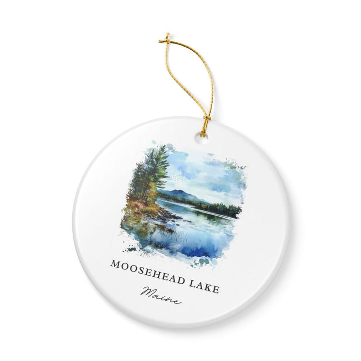 Moosehead Lake Maine USA Ornament: Unique Moosehead Lake Souvenir, Moosehead Lake Maine Xmas Decor, and Authentic Moosehead Lake Gift