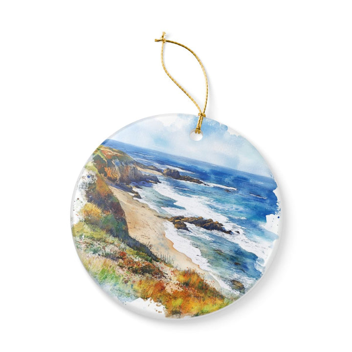 Moss Beach California USA Ornament: Unique Moss Beach Souvenir, Moss Beach California Xmas Decor, and Authentic Moss Beach Gift
