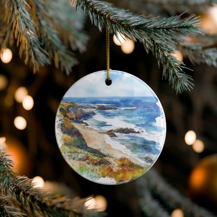 Moss Beach California USA Ornament: Unique Moss Beach Souvenir, Moss Beach California Xmas Decor, and Authentic Moss Beach Gift