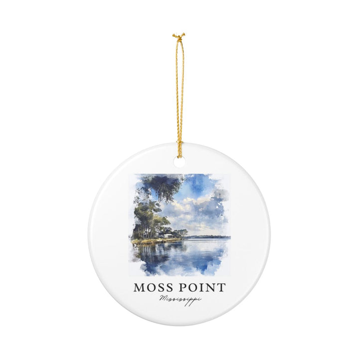 Moss Point Mississippi USA Ornament: Unique Moss Point Souvenir, Moss Point Mississippi Xmas Decor, and Authentic Moss Point Gift