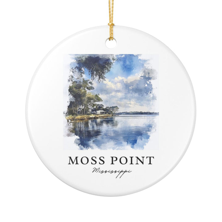 Moss Point Mississippi USA Ornament: Unique Moss Point Souvenir, Moss Point Mississippi Xmas Decor, and Authentic Moss Point Gift