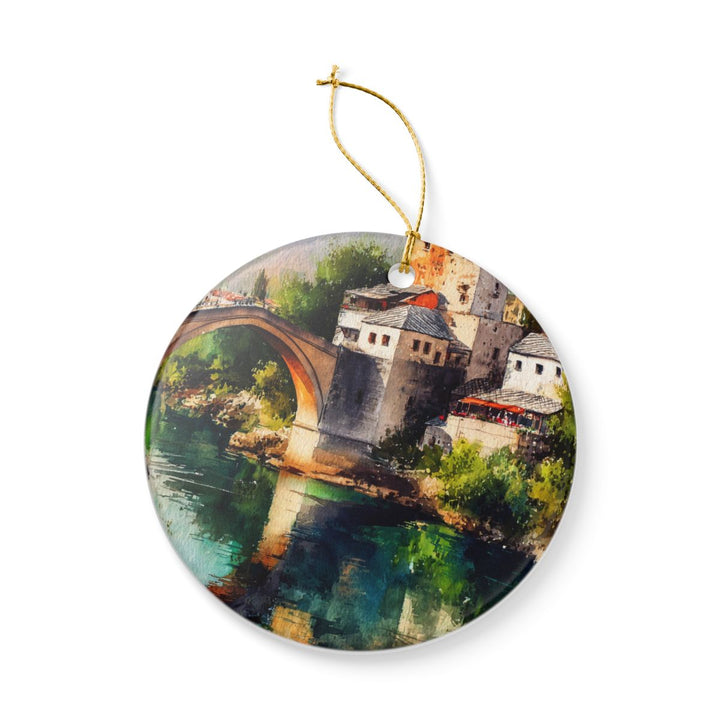 Mostar Bosnia and Herzegovina Ornament: Unique Mostar Bosnia and Herzegovina Souvenir, Mostar Bosnia and Herzegovina Xmas Decor
