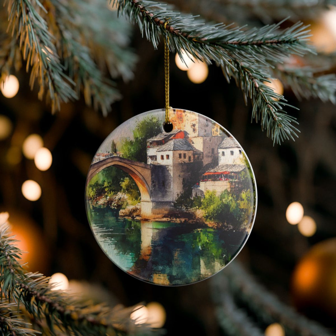 Mostar Bosnia and Herzegovina Ornament: Unique Mostar Bosnia and Herzegovina Souvenir, Mostar Bosnia and Herzegovina Xmas Decor
