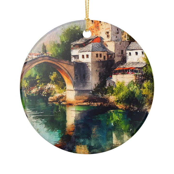 Mostar Bosnia and Herzegovina Ornament: Unique Mostar Bosnia and Herzegovina Souvenir, Mostar Bosnia and Herzegovina Xmas Decor