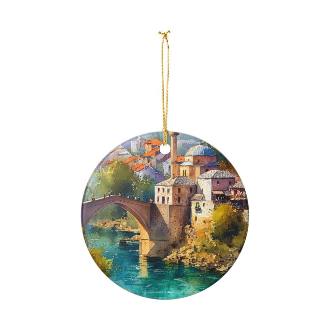 Mostar Bosnia and Herzegovina Ornament: Unique Mostar Bosnia and Herzegovina Souvenir, Mostar Bosnia and Herzegovina Xmas Decor