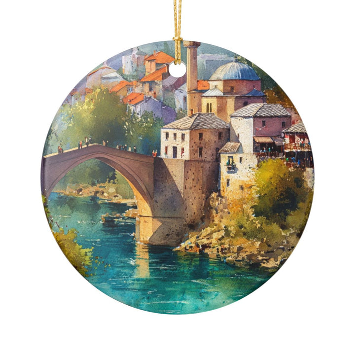 Mostar Bosnia and Herzegovina Ornament: Unique Mostar Bosnia and Herzegovina Souvenir, Mostar Bosnia and Herzegovina Xmas Decor