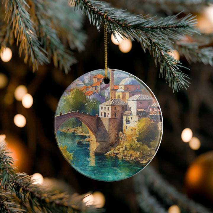 Mostar Bosnia and Herzegovina Ornament: Unique Mostar Bosnia and Herzegovina Souvenir, Mostar Bosnia and Herzegovina Xmas Decor