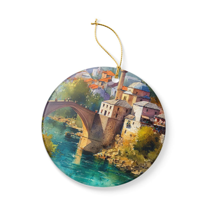 Mostar Bosnia and Herzegovina Ornament: Unique Mostar Bosnia and Herzegovina Souvenir, Mostar Bosnia and Herzegovina Xmas Decor