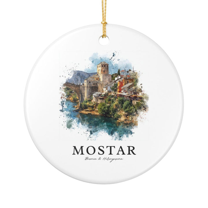 Mostar Bosnia &amp; Herzegovina Ornament: Unique Mostar Souvenir, Mostar Bosnia &amp; Herzegovina Xmas Decor, and Authentic Mostar Gift