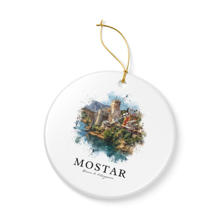 Mostar Bosnia &amp; Herzegovina Ornament: Unique Mostar Souvenir, Mostar Bosnia &amp; Herzegovina Xmas Decor, and Authentic Mostar Gift