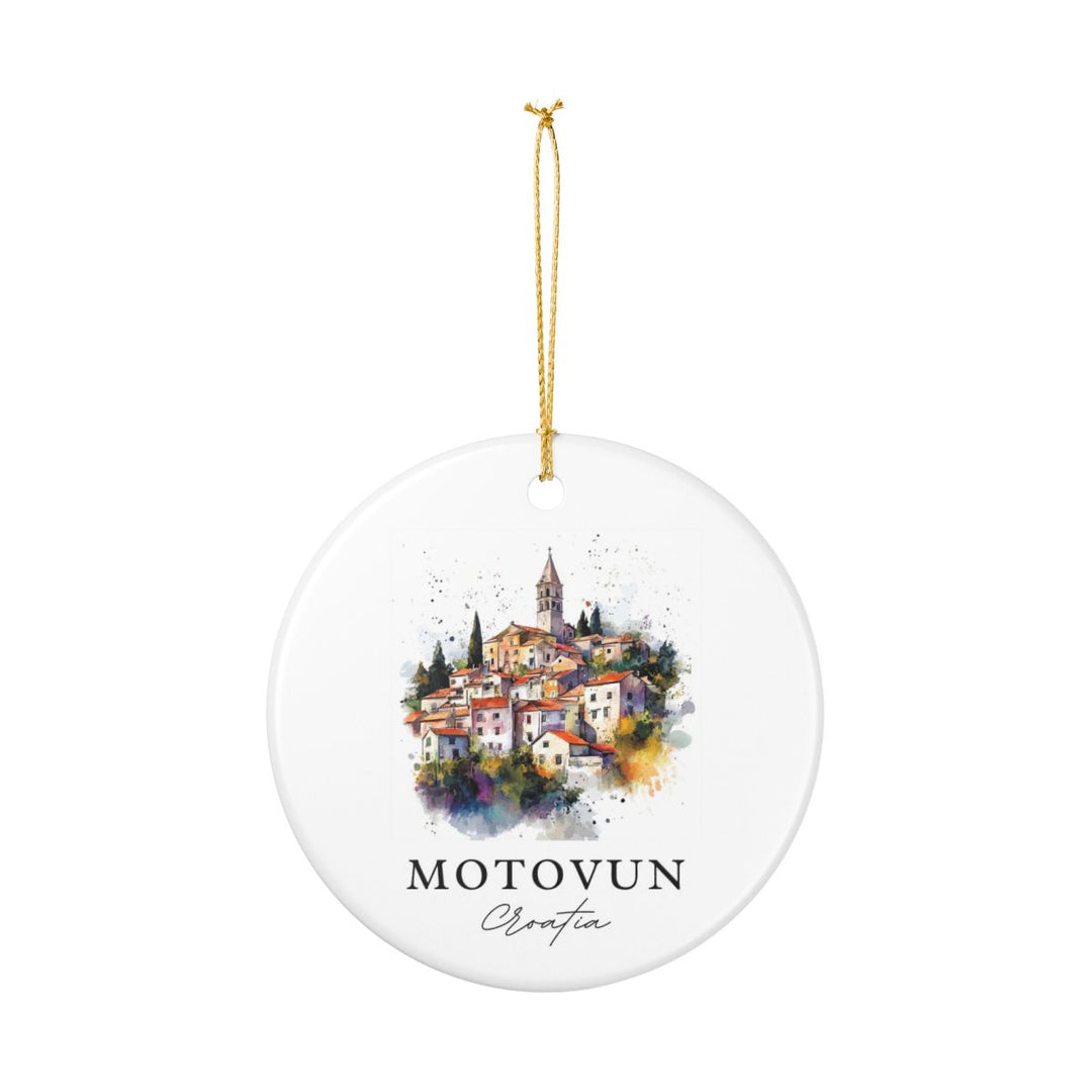 Motovun Croatia Ornament: Unique Motovun Souvenir, Motovun Croatia Xmas Decor, and Authentic Motovun Gift