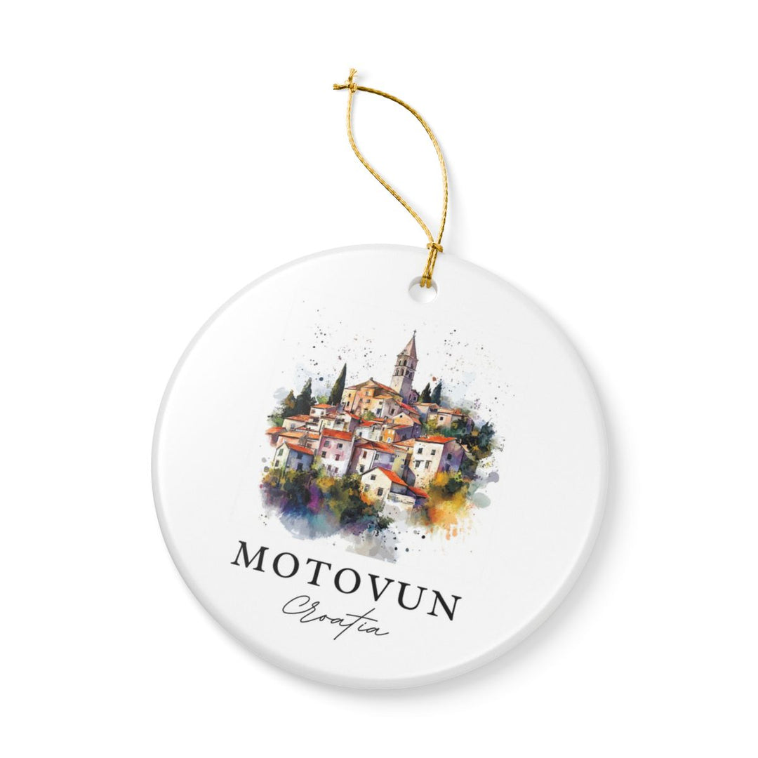 Motovun Croatia Ornament: Unique Motovun Souvenir, Motovun Croatia Xmas Decor, and Authentic Motovun Gift