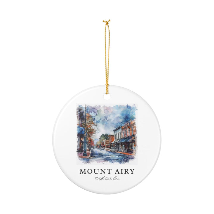 Mount Airy North Carolina Ornament: Unique Mount Airy Souvenir, Mount Airy North Carolina Xmas Decor, and Authentic Mount Airy Gift
