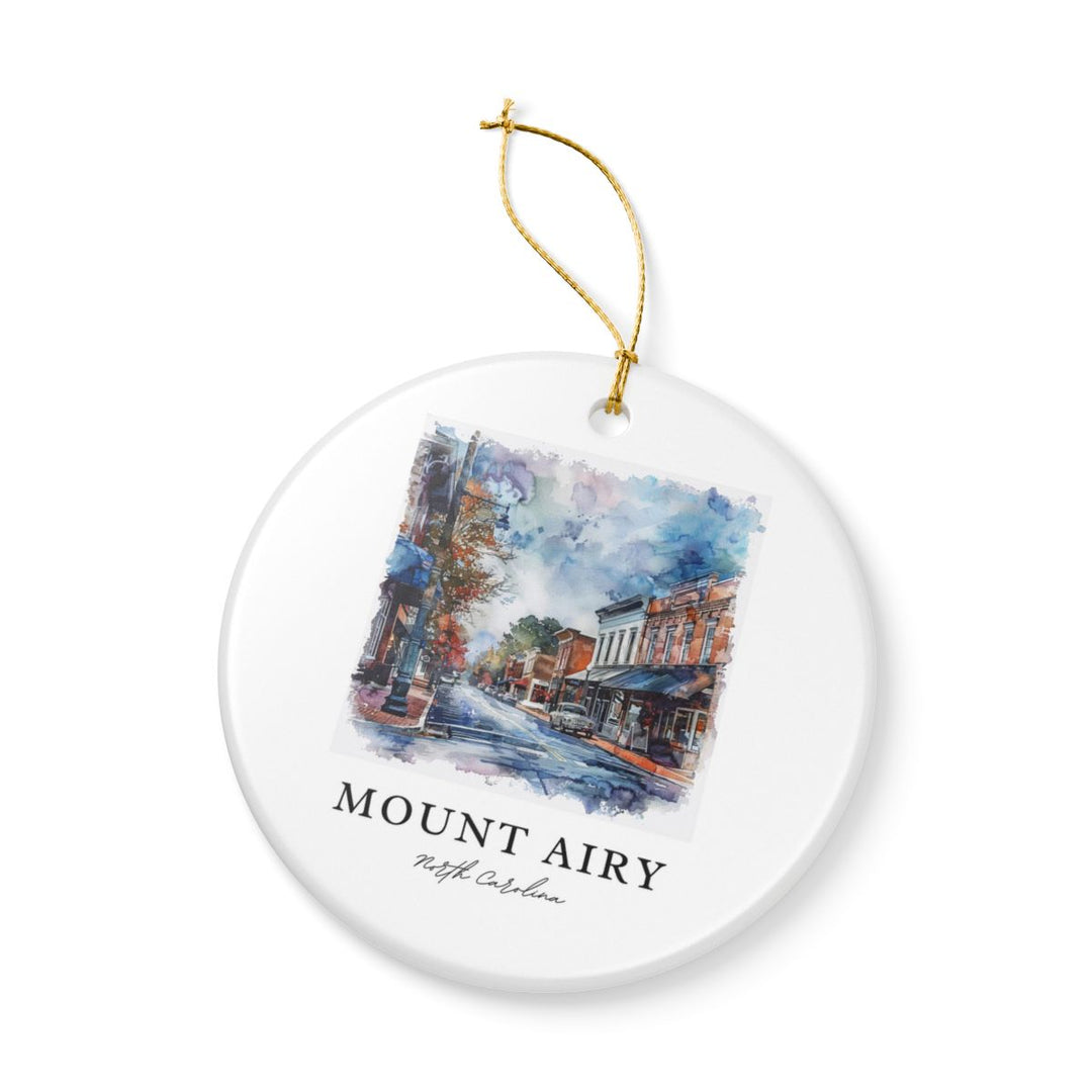 Mount Airy North Carolina Ornament: Unique Mount Airy Souvenir, Mount Airy North Carolina Xmas Decor, and Authentic Mount Airy Gift