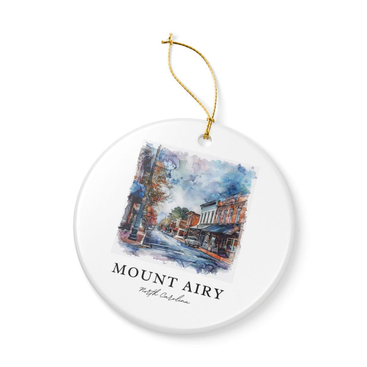 Mount Airy North Carolina Ornament: Unique Mount Airy Souvenir, Mount Airy North Carolina Xmas Decor, and Authentic Mount Airy Gift
