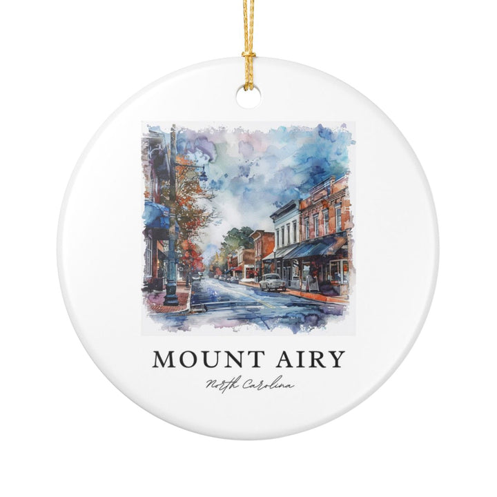 Mount Airy North Carolina Ornament: Unique Mount Airy Souvenir, Mount Airy North Carolina Xmas Decor, and Authentic Mount Airy Gift
