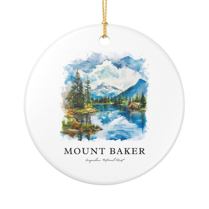 Mount Baker USA Ornament: Unique Mount Baker Souvenir, Mount Baker USA Xmas Decor, and Authentic Mount Baker Gift
