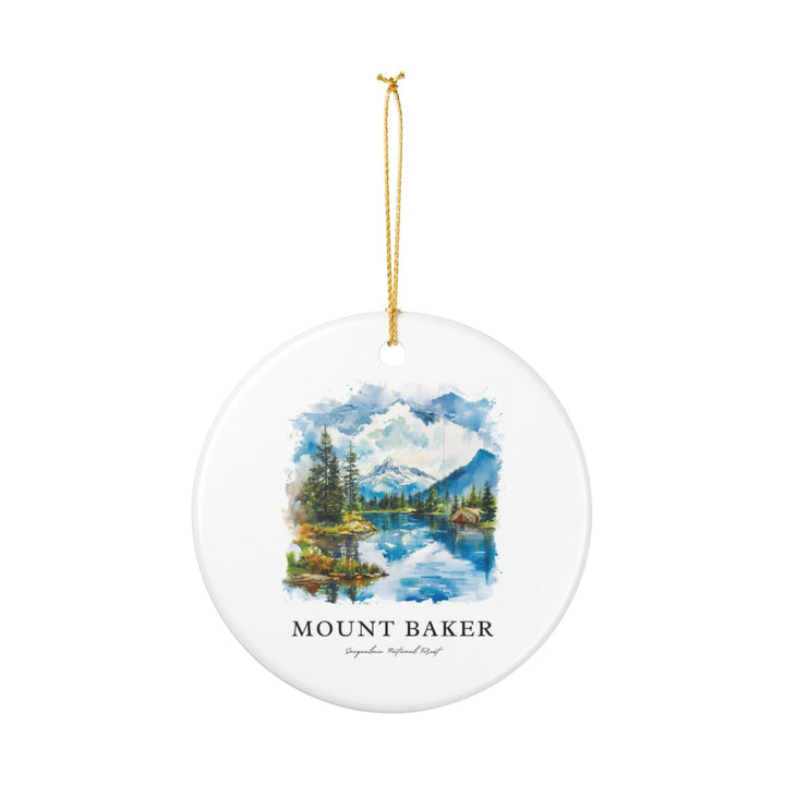 Mount Baker USA Ornament: Unique Mount Baker Souvenir, Mount Baker USA Xmas Decor, and Authentic Mount Baker Gift