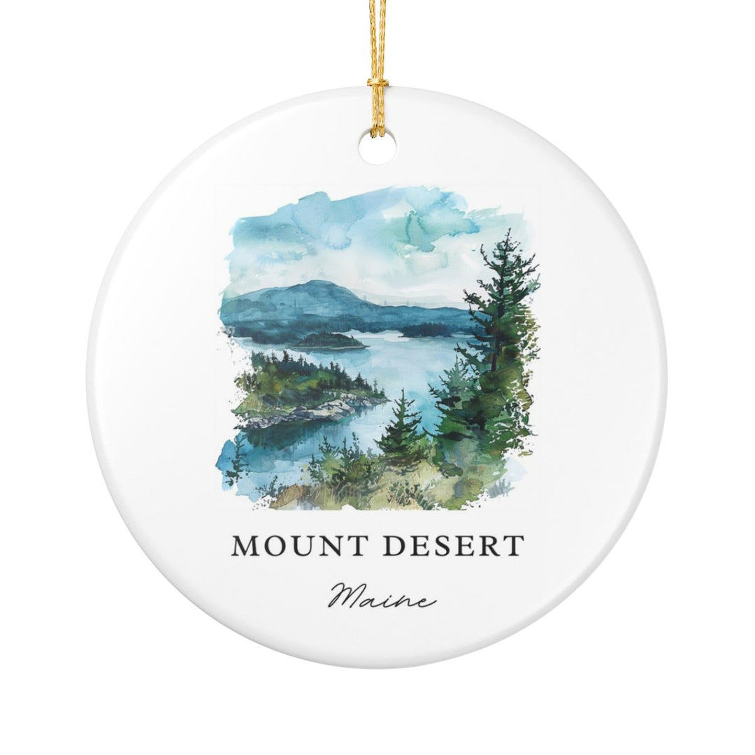 Mount Desert Maine Ornament: Unique Mount Desert Souvenir, Mount Desert Maine Xmas Decor, and Authentic Mount Desert Gift