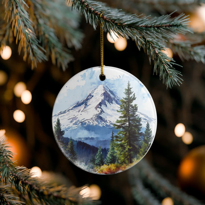Mount Hood Oregon USA Ornament: Unique Mount Hood Souvenir, Mount Hood Oregon Xmas Decor, and Authentic Mount Hood Gift