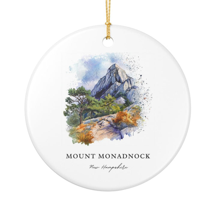 Mount Monadnock New Hampshire Ornament: Unique Mount Monadnock Souvenir, Mount Monadnock New Hampshire Xmas Decor, and Authentic Mount Monadnock Gift