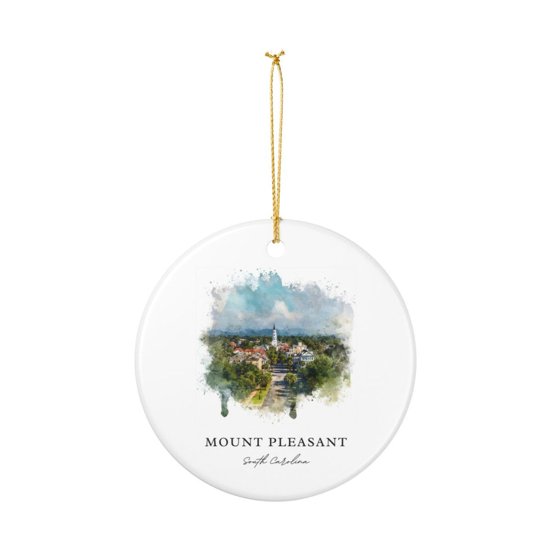 Mount Pleasant South Carolina Ornament: Unique Mount Pleasant Souvenir, Mount Pleasant South Carolina Xmas Decor, and Authentic Mount Pleasant Gift