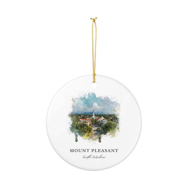 Mount Pleasant South Carolina Ornament: Unique Mount Pleasant Souvenir, Mount Pleasant South Carolina Xmas Decor, and Authentic Mount Pleasant Gift