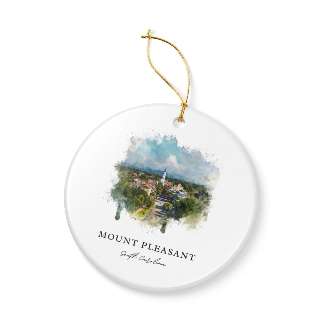 Mount Pleasant South Carolina Ornament: Unique Mount Pleasant Souvenir, Mount Pleasant South Carolina Xmas Decor, and Authentic Mount Pleasant Gift
