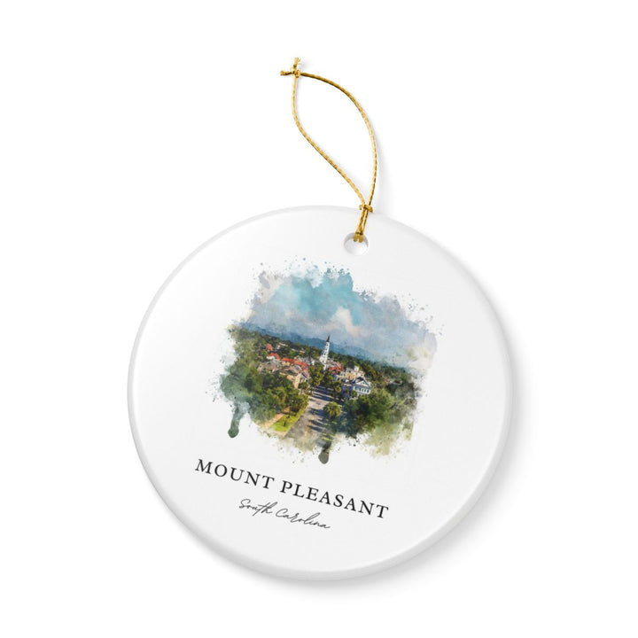 Mount Pleasant South Carolina Ornament: Unique Mount Pleasant Souvenir, Mount Pleasant South Carolina Xmas Decor, and Authentic Mount Pleasant Gift
